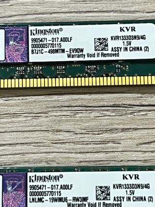 Memoria RAM Kingston 8GB 1333MHz