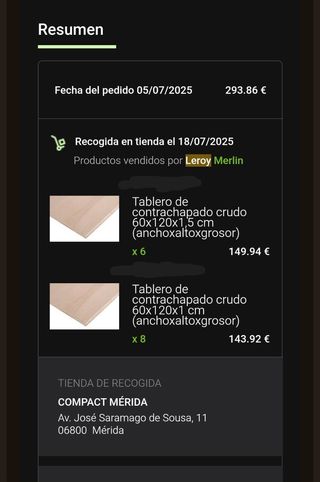 Lote Tableros Contrachapado Crudo