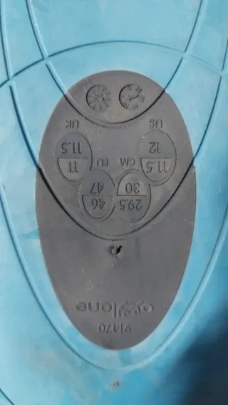 Aletas de natación azules