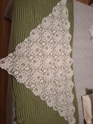 Mantilla Fallera Niña Blanca/beig