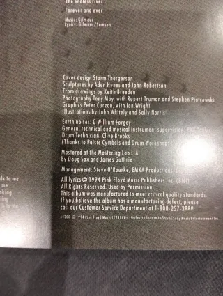 Pink Floyd The Division Bell disk 1994 columbia