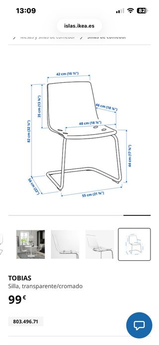 4 Sillas Ikea Moradas y Plateadas