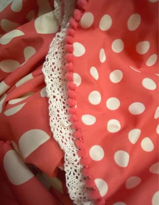 Traje de flamenca rojo y blanco