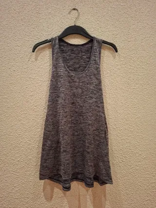 Camiseta deportiva M gris jaspeado