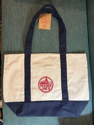 Borsa Tote Trader Joe's Beige e Blu
