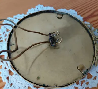 Espejo tocador retro dorado