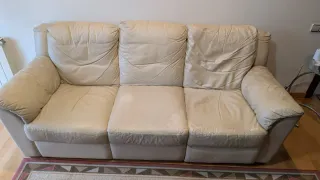 Sofá Relax Natuzzi 3 Plazas Piel