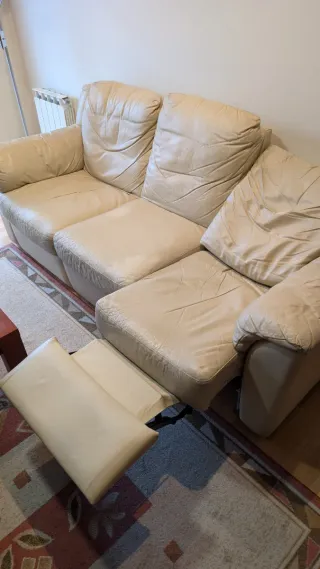 Sofá Relax Natuzzi 3 Plazas Piel