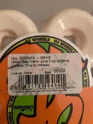 Ruedas de skate OJ Grey Matter 101a