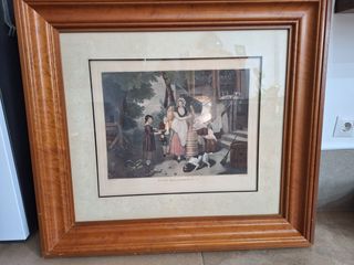 Cuadro rústico con marco de madera