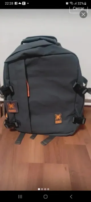 Mochila de cabina Munich gris y naranja