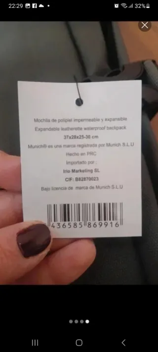 Mochila de cabina Munich gris y naranja