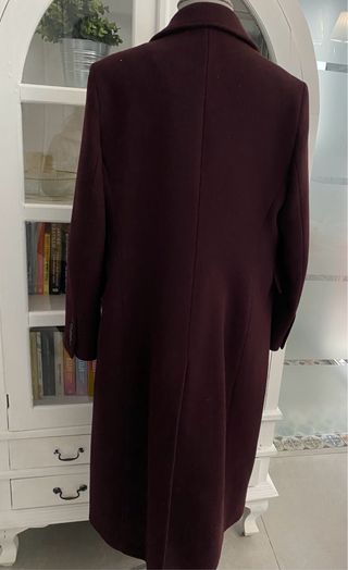 Abrigo Zara Burdeos Talla L