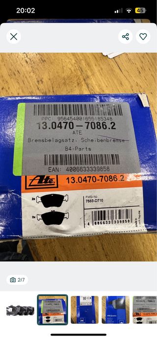 Jogo de Pastilhas Travão ATE Ceramic