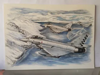 Stampa A3 firmata dall'autore - Aerei militari