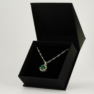 Colgante Plata Esmeralda y Diamantes