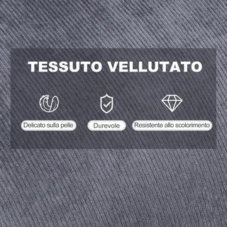 Sillón Relax Con Puff Reposapies en Terciopelo a Rayas, Sillón Reclinable Con Cojines Acolchados para Sala y Dormitorio, Gris