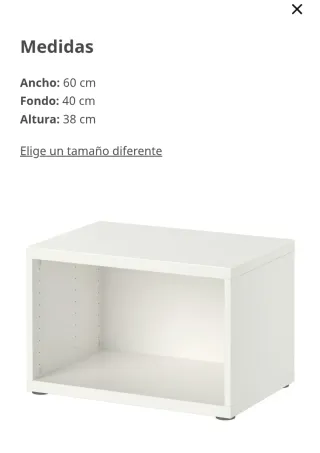 Módulo Ikea BESTA blanco y puerta GLASSVIK