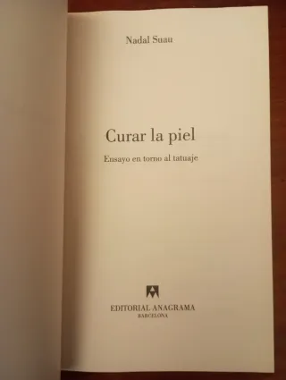 Curar la piel: Ensayo en torno al tatuaje