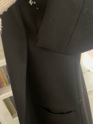 Abrigo Lana Zara Negro Talla M