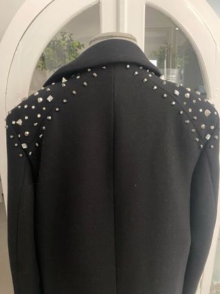 Abrigo Lana Zara Negro Talla M