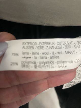 Abrigo Lana Zara Negro Talla M