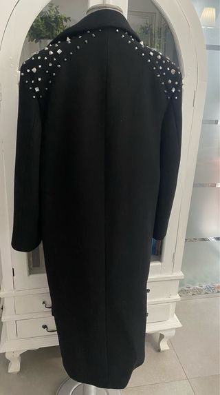 Abrigo Lana Zara Negro Talla M