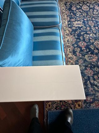 Coppia divani bianchi Saratoga anni '60/'70