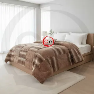 Trapunta morbida e calda beige/marrone