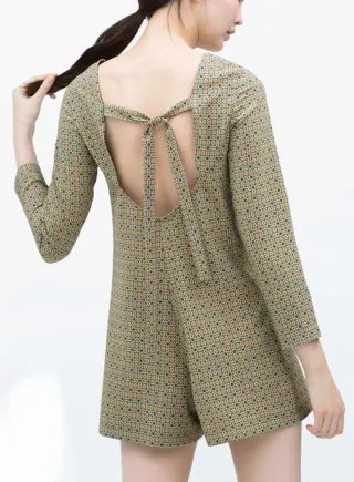 Mono corto estampado Zara TRF