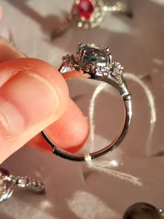 Anello Acciaio Fluorite Verde