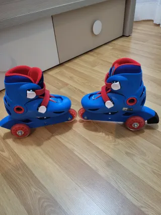 Pattini inline Oxelo blu e rossi