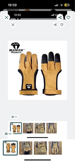 Luvas Bearpaw Tiro com Arco - Novas