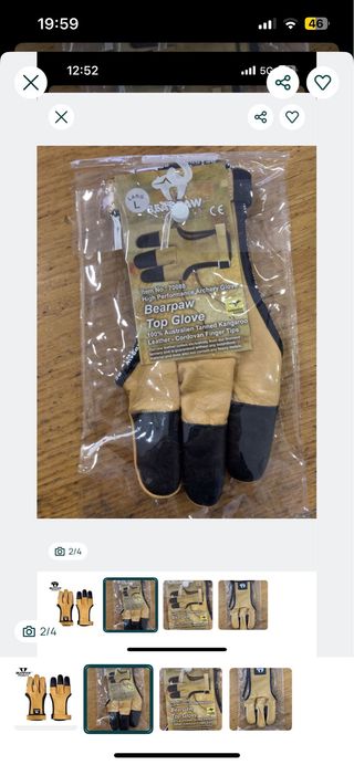 Luvas Bearpaw Tiro com Arco - Novas