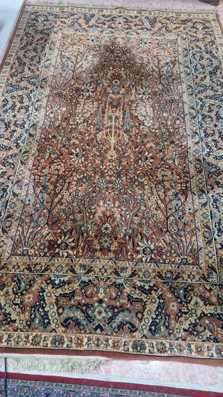 Alfombra Persa Lana Marrón Multicolor