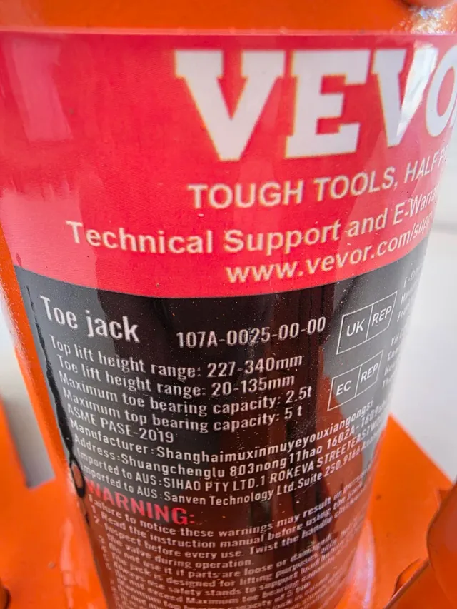 Gato idraulico VEVOR 5T