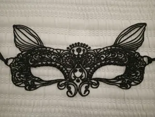 3 máscaras antifaz carnaval encaje negro