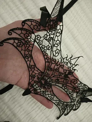 3 máscaras antifaz carnaval encaje negro