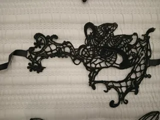 3 máscaras antifaz carnaval encaje negro