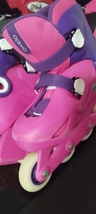 Patines Infantiles Niña Ajustables Rosa/Morado