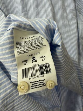 Camisa Scalpers Rayas Azul Talla 41