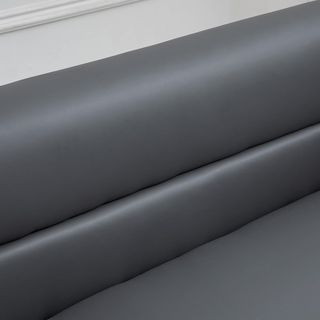 Sofá de 2 Plazas Convertible en Sofá Cama Individual con Brazos Regulables, Tapizado Efecto Piel Gris, 164X71X75Cm