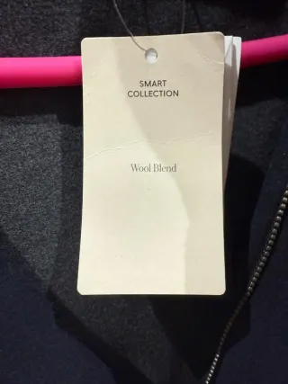 Abrigo lana capucha hombre azul/Marino