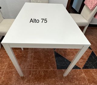Mesa Comedor Ikea VIHALS Blanca Extensible 120