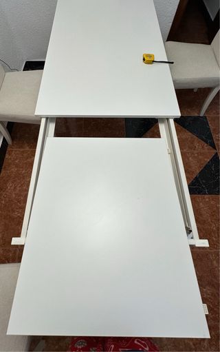 Mesa Comedor Ikea VIHALS Blanca Extensible 120