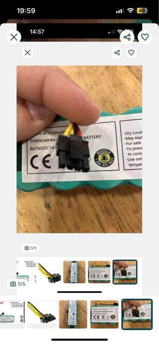 Bateria 14.4V aspirador Midea Kitfort Haier Panda