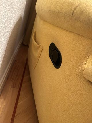 Sillón reclinable manual tela amarillo