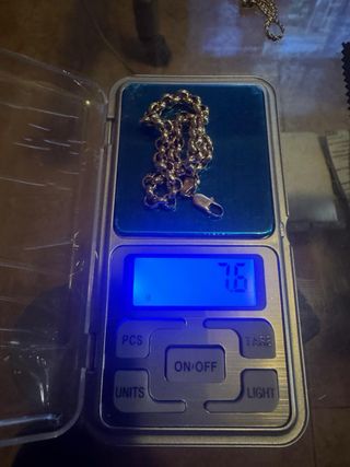 Pulsera de eslabones dorada oro 18k