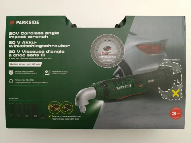 Llave de impacto angular Parkside 20V