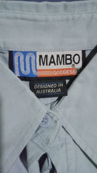 Camisa Mambo Goddess 12 Celeste Talla L